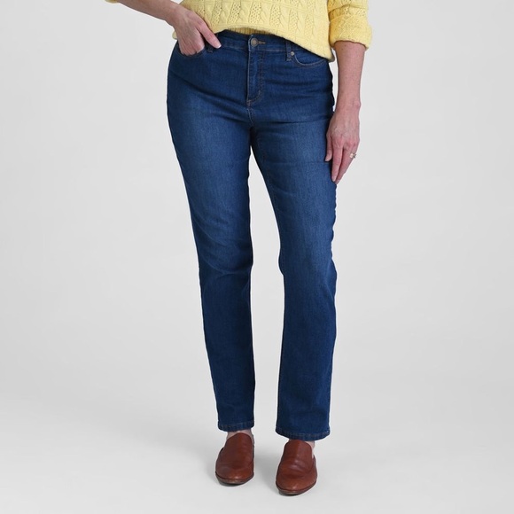 Christopher & Banks Denim - Christopher & Banks Relaxed Straight Leg Jeans, Classic, Size 4 Short